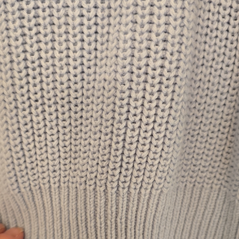 LOFT Crochet Yoke Collared V‑Neck Sweater - Picture 7 of 8